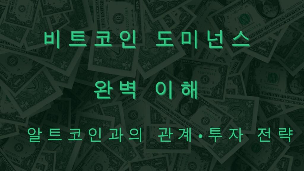 비트코인 도미넌스 완벽 이해 – 알트코인과의 관계·투자 전략